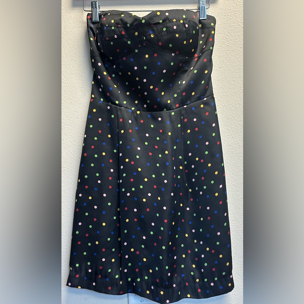 BCBGeneration Strapless Polkadot Dress